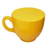 a yellow cup